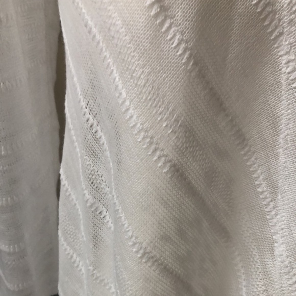 Cupio Lightweight Open Front High Low Flowy White Knit Cardigan Women’s Small - Picture 4 of 16